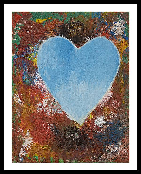 Number 4 - Corazones Collection - Framed Print