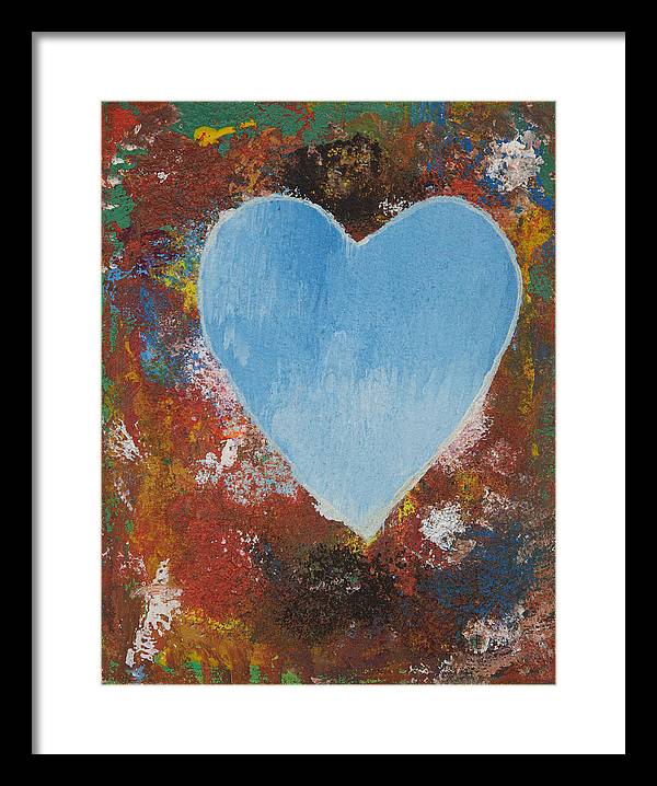 Number 4 - Corazones Collection - Framed Print