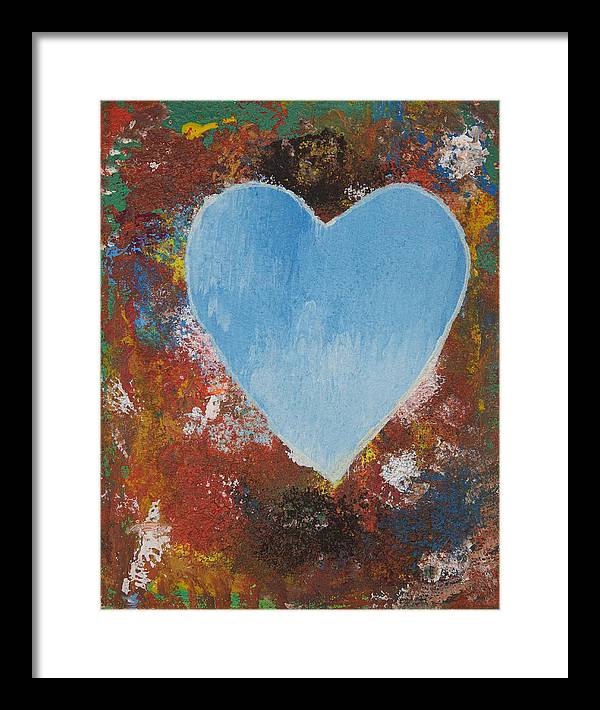 Number 4 - Corazones Collection - Framed Print