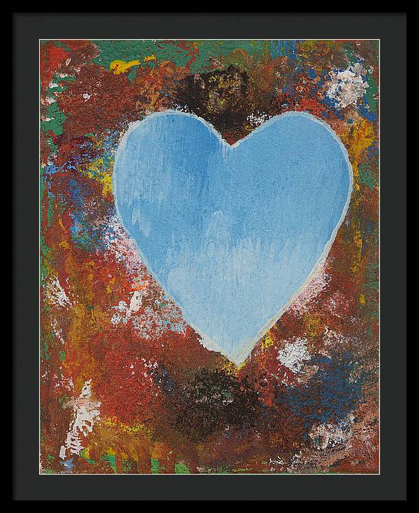 Number 4 - Corazones Collection - Framed Print