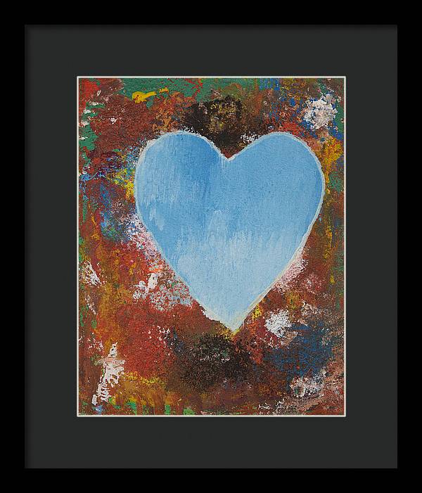 Number 4 - Corazones Collection - Framed Print