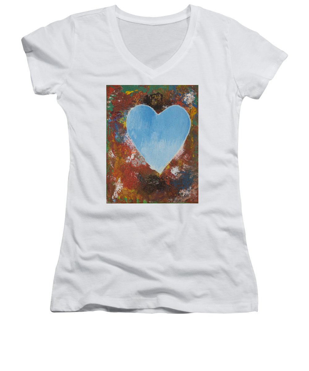 Number 4 - Corazones Collection - Women's V-Neck