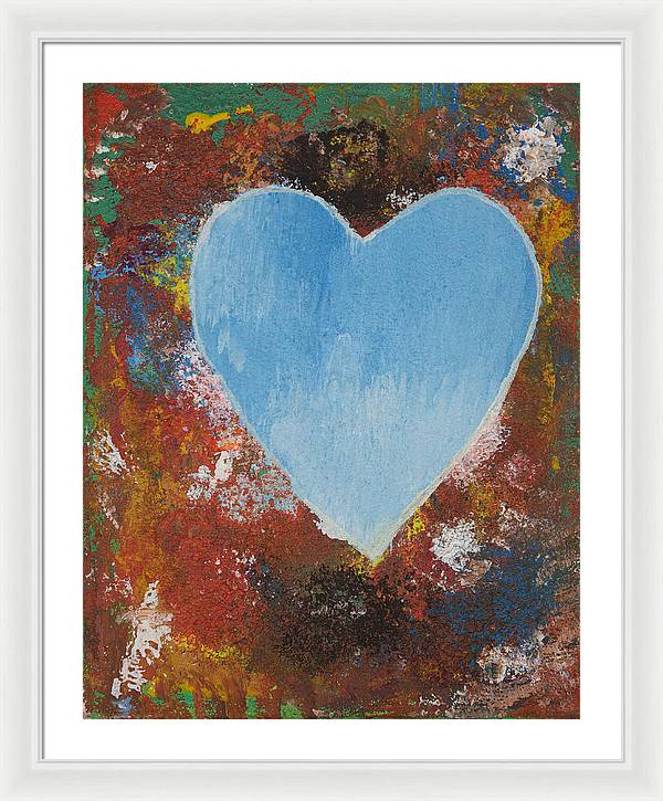 Number 4 - Corazones Collection - Framed Print