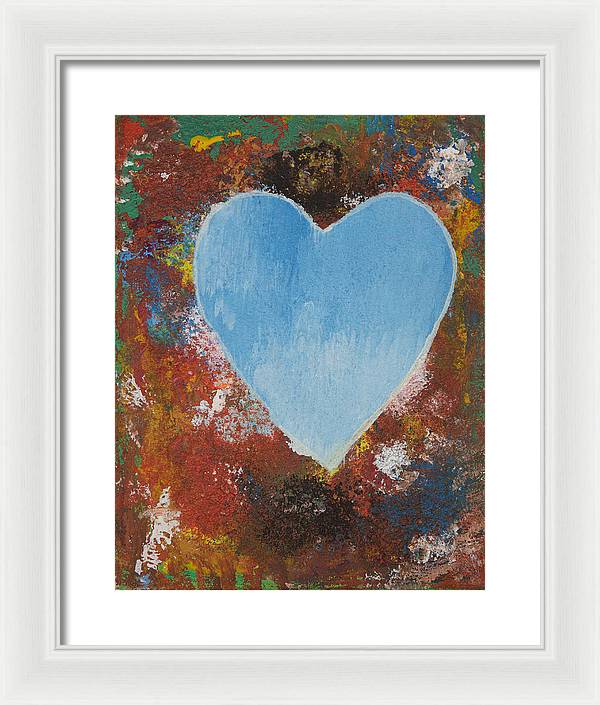 Number 4 - Corazones Collection - Framed Print