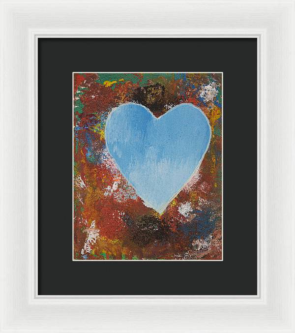 Number 4 - Corazones Collection - Framed Print