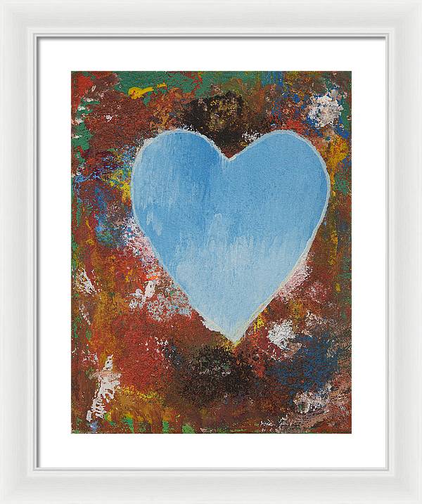 Number 4 - Corazones Collection - Framed Print
