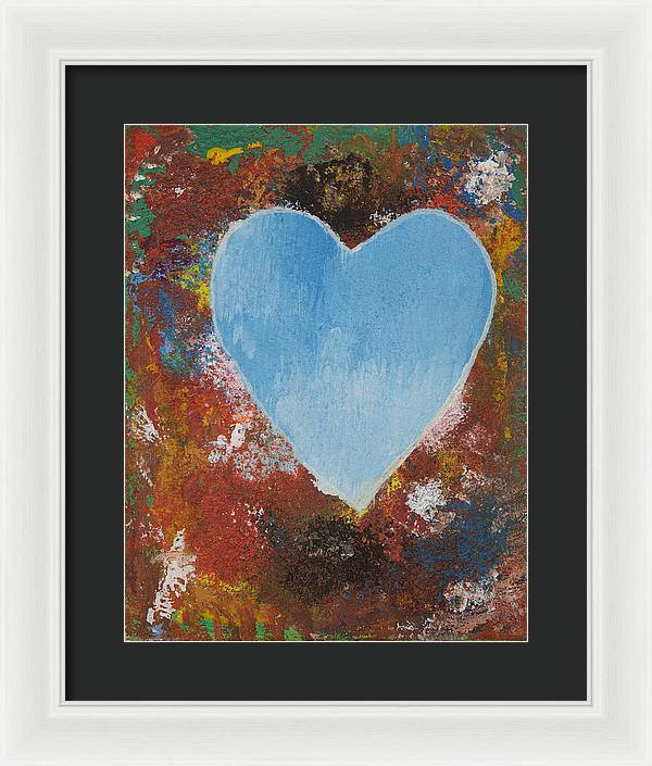 Number 4 - Corazones Collection - Framed Print