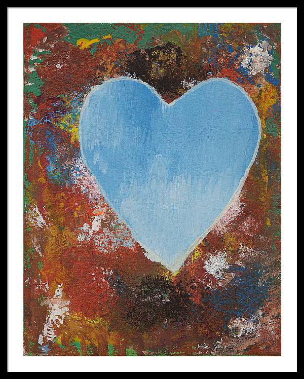 Number 4 - Corazones Collection - Framed Print