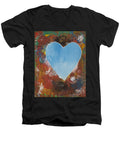 Number 4 - Corazones Collection - Men's V-Neck T-Shirt