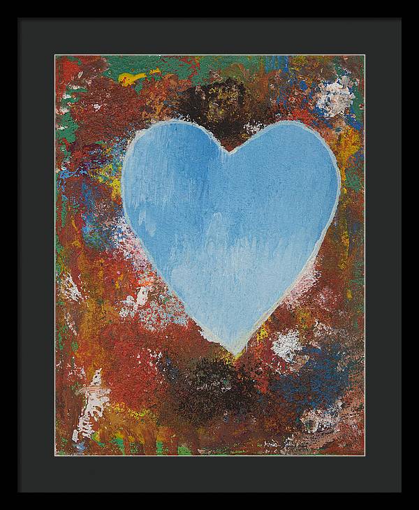 Number 4 - Corazones Collection - Framed Print