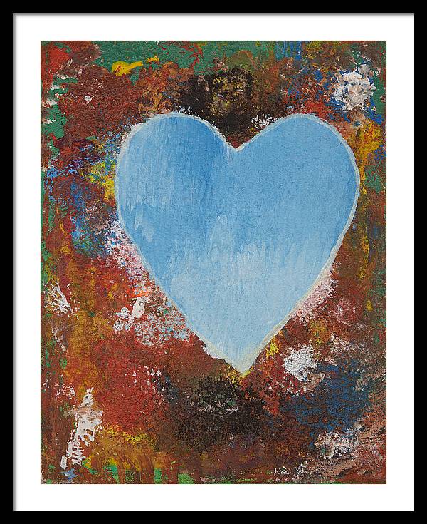 Number 4 - Corazones Collection - Framed Print