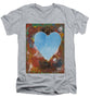 Number 4 - Corazones Collection - Men's V-Neck T-Shirt
