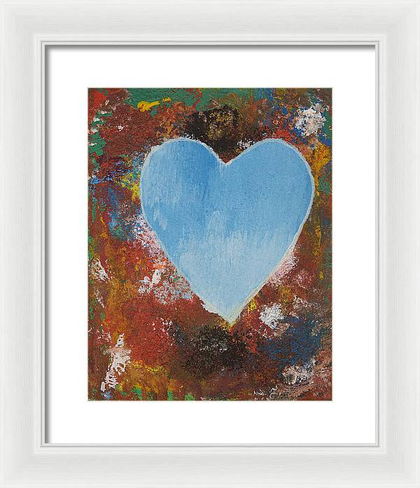 Number 4 - Corazones Collection - Framed Print