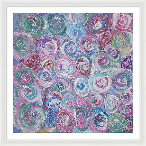 Cuddle Roses - Blooming Collection - Framed Print