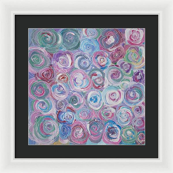 Cuddle Roses - Blooming Collection - Framed Print