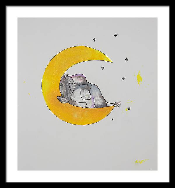 Dreaming - Elephant Collection - Framed Print