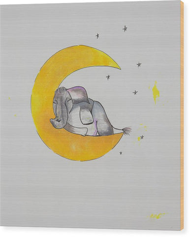 Dreaming - Elephant Collection - Wood Print