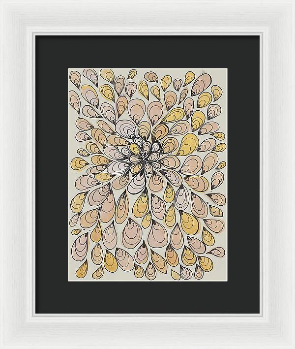 Drops of Honey - Zentangle Collection - Framed Print