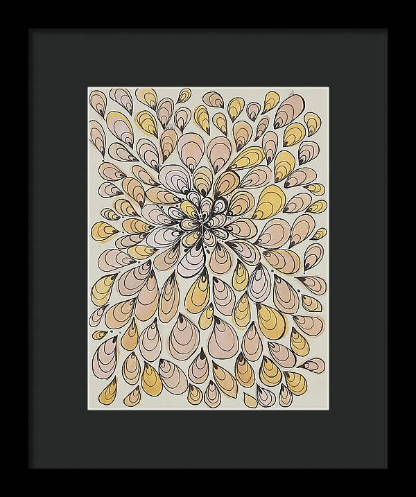 Drops of Honey - Zentangle Collection - Framed Print