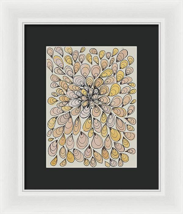 Drops of Honey - Zentangle Collection - Framed Print