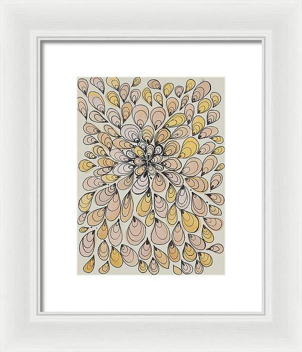 Drops of Honey - Zentangle Collection - Framed Print