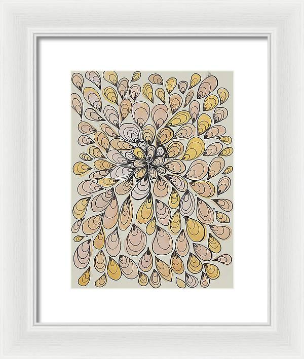 Drops of Honey - Zentangle Collection - Framed Print