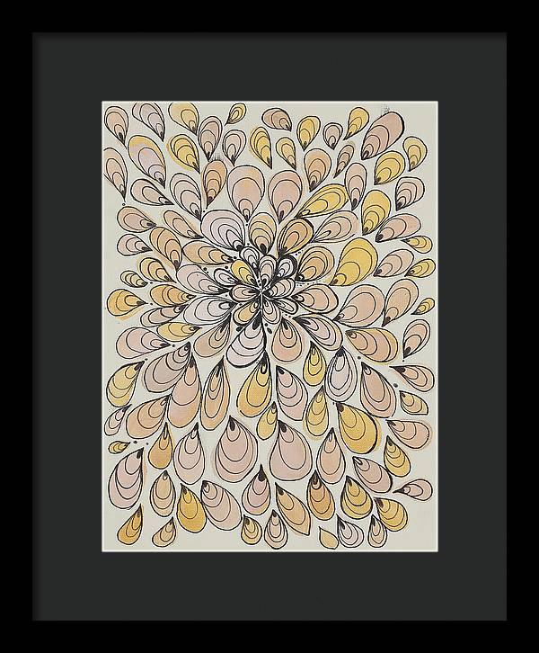 Drops of Honey - Zentangle Collection - Framed Print