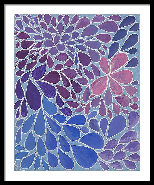 Drops of Relaxing - Zentangle Collection  - Framed Print