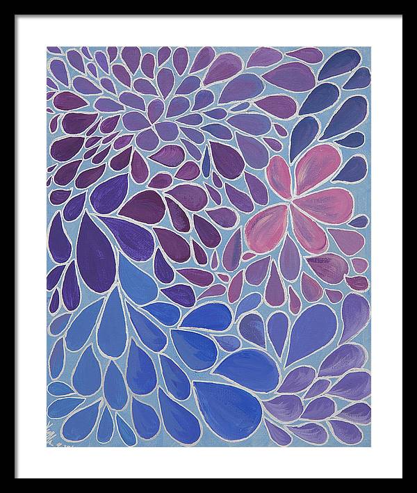 Drops of Relaxing - Zentangle Collection  - Framed Print