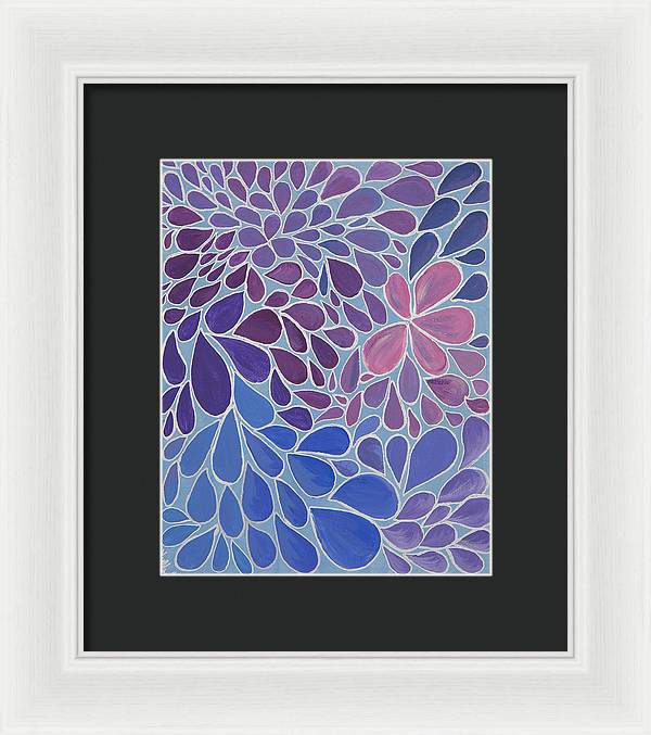 Drops of Relaxing - Zentangle Collection  - Framed Print