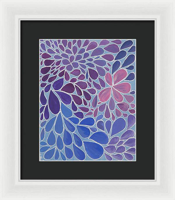 Drops of Relaxing - Zentangle Collection  - Framed Print