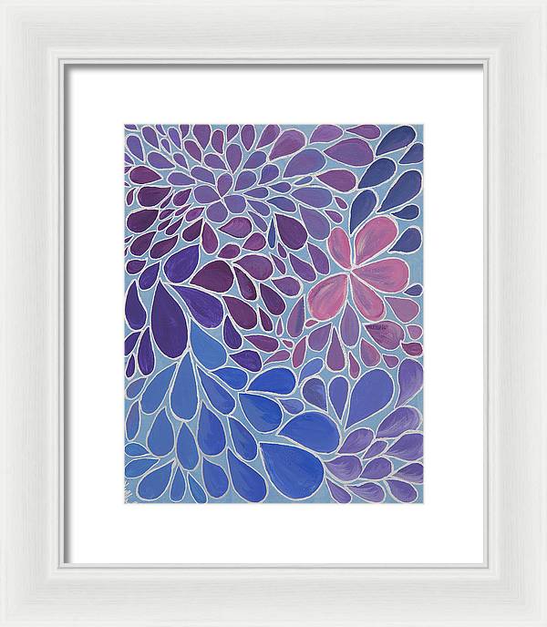 Drops of Relaxing - Zentangle Collection  - Framed Print