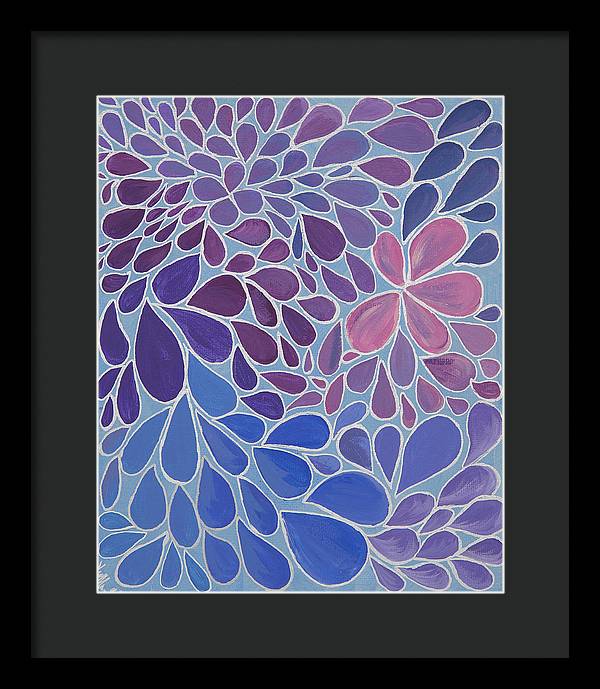 Drops of Relaxing - Zentangle Collection  - Framed Print