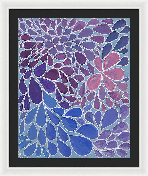 Drops of Relaxing - Zentangle Collection  - Framed Print