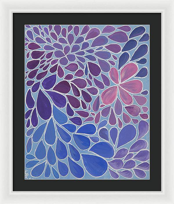 Drops of Relaxing - Zentangle Collection  - Framed Print