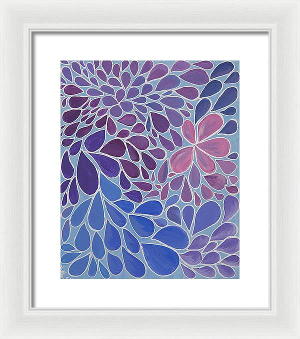 Drops of Relaxing - Zentangle Collection  - Framed Print