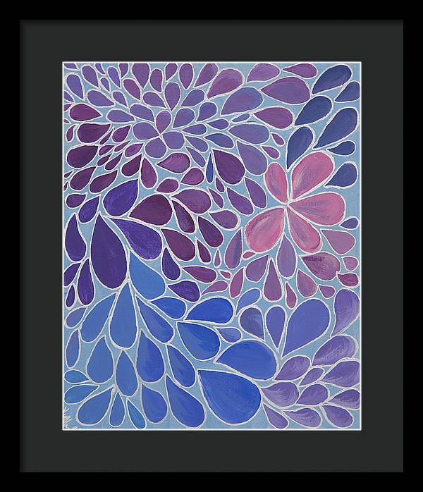 Drops of Relaxing - Zentangle Collection  - Framed Print