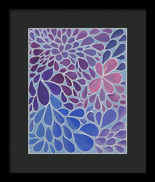 Drops of Relaxing - Zentangle Collection  - Framed Print