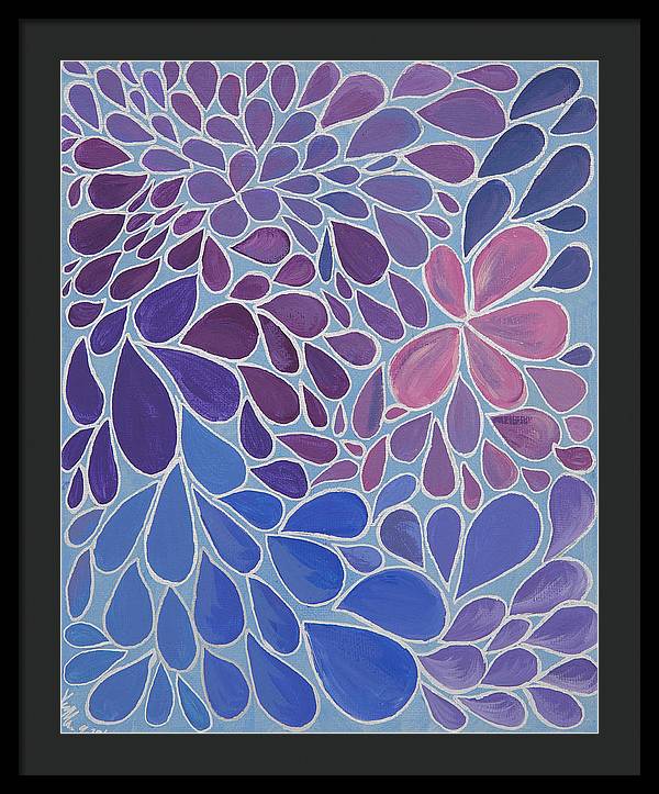 Drops of Relaxing - Zentangle Collection  - Framed Print