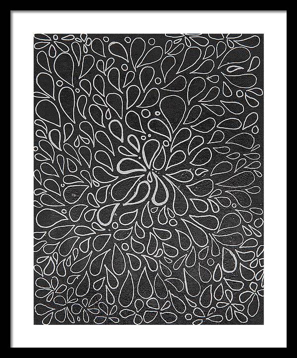 Drops of Worry - Zentangle Collection - Framed Print