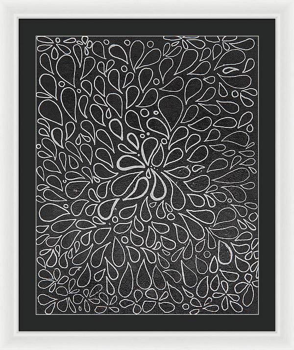 Drops of Worry - Zentangle Collection - Framed Print