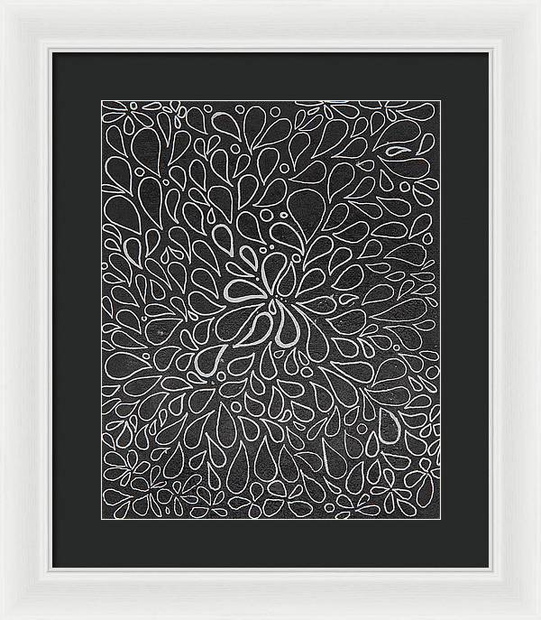 Drops of Worry - Zentangle Collection - Framed Print