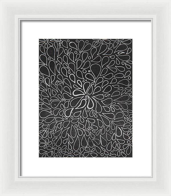 Drops of Worry - Zentangle Collection - Framed Print