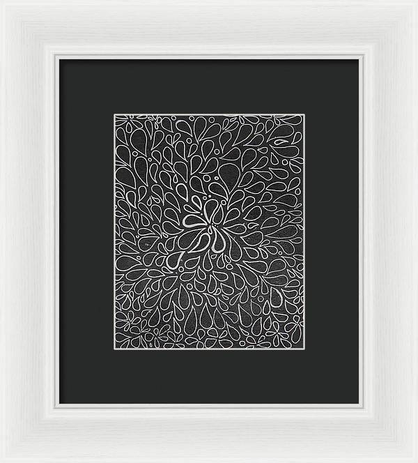 Drops of Worry - Zentangle Collection - Framed Print