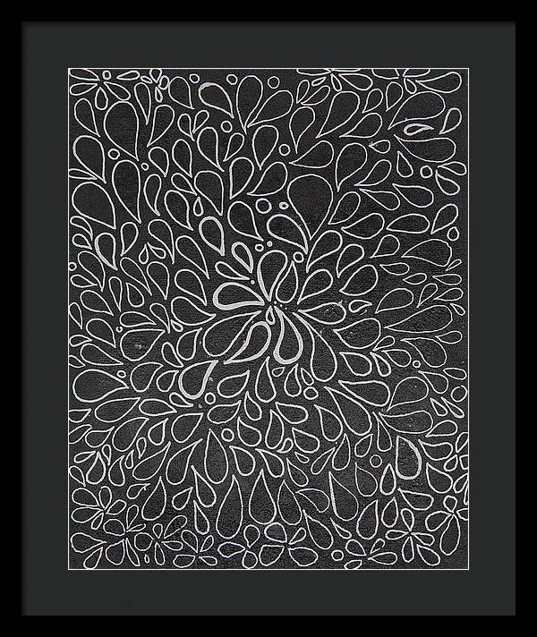 Drops of Worry - Zentangle Collection - Framed Print