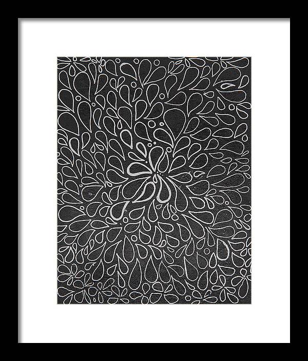 Drops of Worry - Zentangle Collection - Framed Print