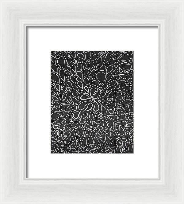 Drops of Worry - Zentangle Collection - Framed Print