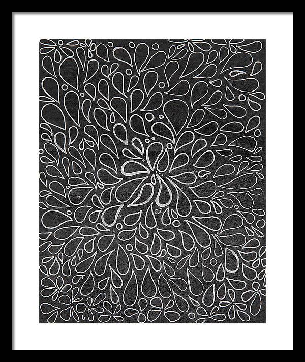 Drops of Worry - Zentangle Collection - Framed Print