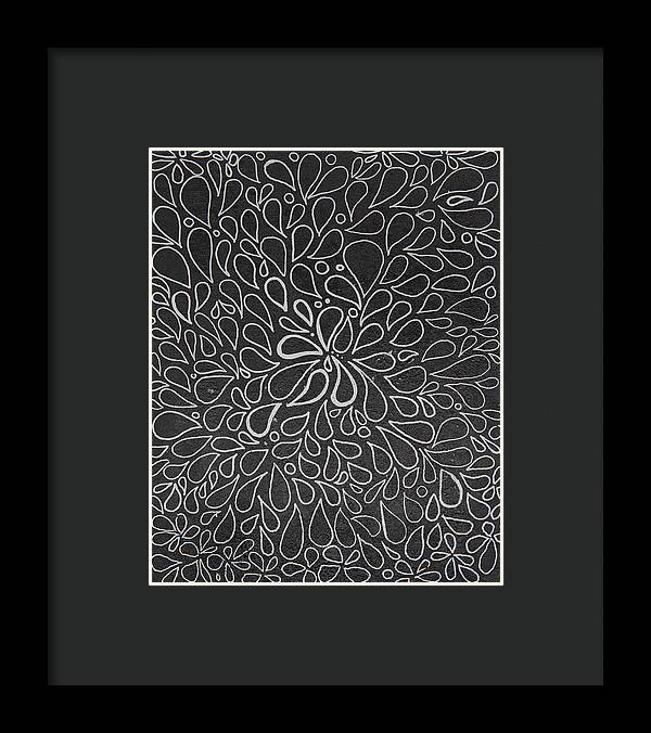 Drops of Worry - Zentangle Collection - Framed Print