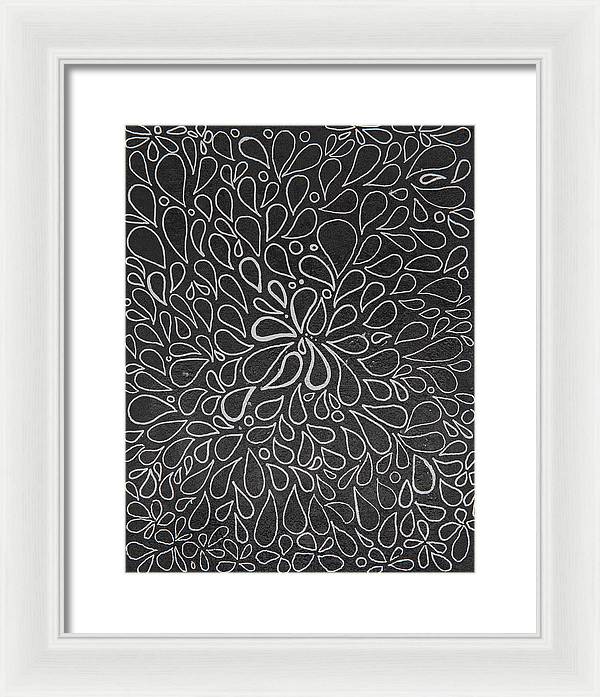 Drops of Worry - Zentangle Collection - Framed Print